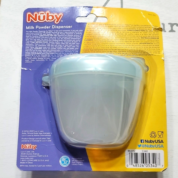 Nuby Milk Powder Dispenser Container with 4 Storage Compartments, NWT - Picture 2 of 4